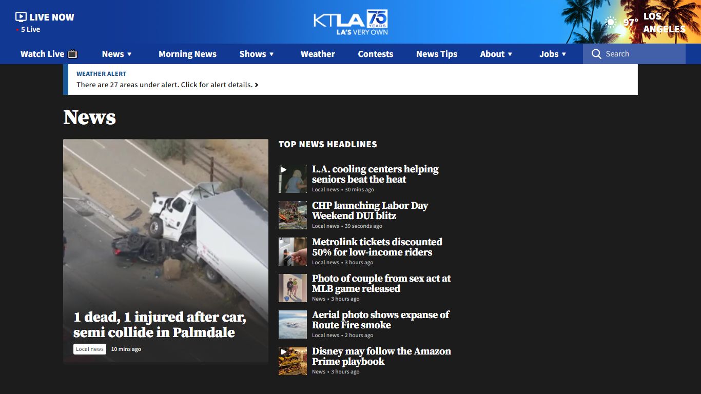 News from KTLA 5 News in Los Angeles